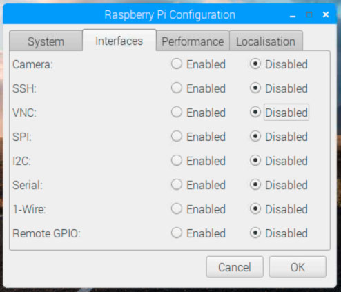 Настройка дополнительных интерфейсов Raspberry Pi