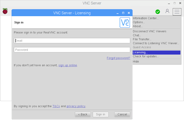 Подключение VNC сервера к аккаунту RealVNC