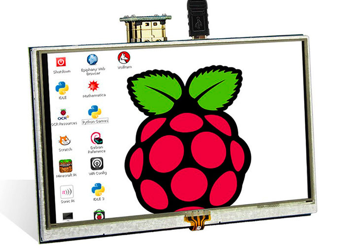 Внешний вид сенсорного экрана для Raspberry Pi